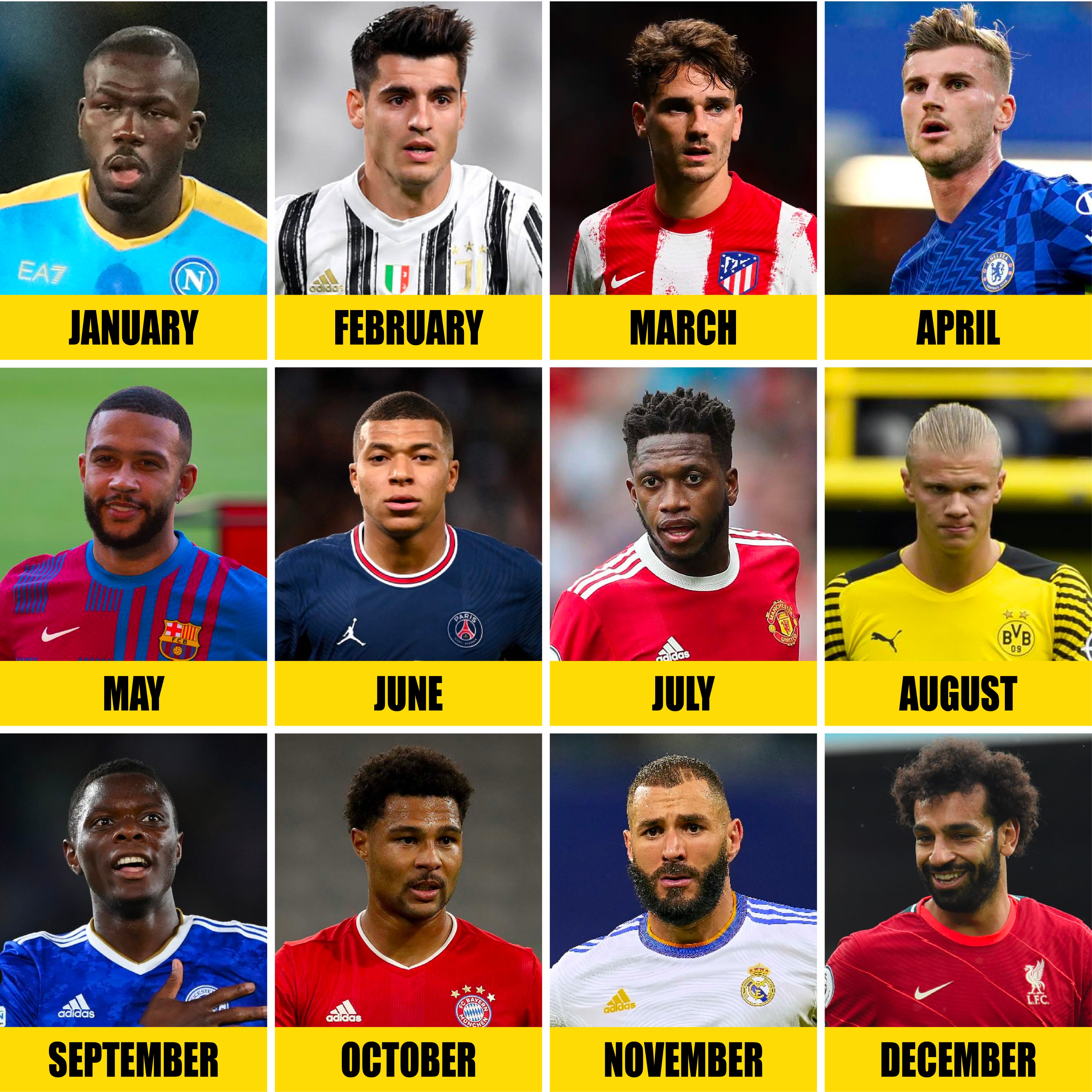 Football players cheap birthdays today