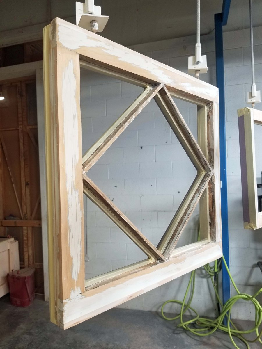 reviewwindows's tweet photo. We are restoring diamonds in the Re-View plant...diamond patterned window sash to be more specific. Re-View just completed the restoration of the windows at the Utah Governor's mansion in Salt Lake. https://t.co/JzCELbAsxG