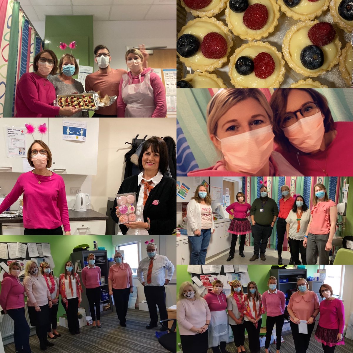 <a href="/NrmcPractice/">NRMC Caerphilly</a> turning pink today in aid of the Breast care unit in YYF! <a href="/AneurinBevanUHB/">Aneurin Bevan University Health Board</a> 💗 Thanks to all for donations 👏
