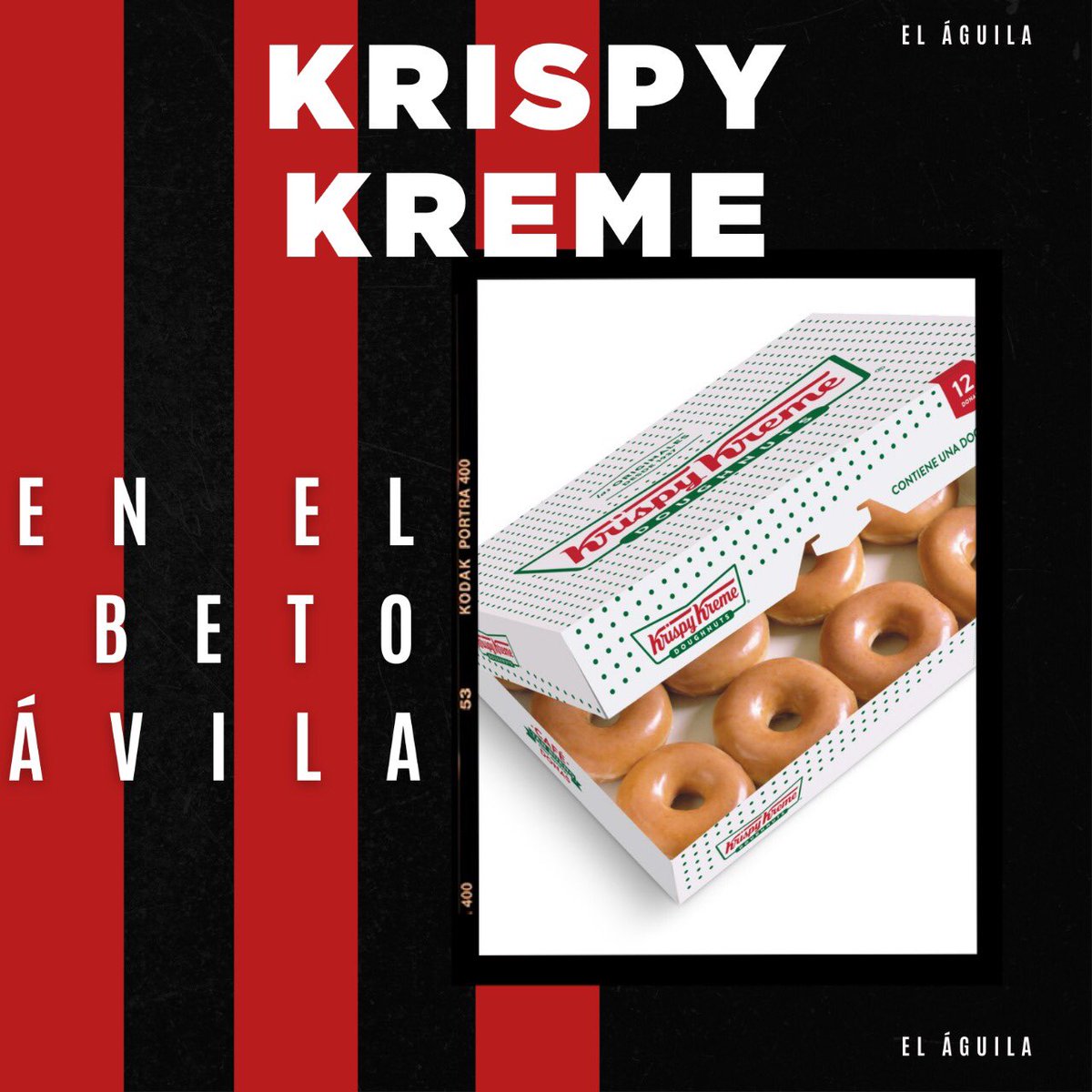 elaguilabeisbol's tweet photo. Este fin de semana tendremos algo bastante rico en el Beto Ávila 🤤

¡Un stand de ricas donas @MexKrispyKreme te espera este viernes y sábado, de 12 a 6 pm! 🍩

¡Los esperamos! https://t.co/LfXbapvQos