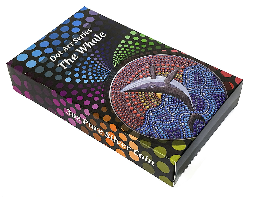 Collectcoins's tweet photo. Did you see the second coin in the Dot Art series?
The Whale is now available from stock!

This 3 oz silver coin has a low mintage of only 333 pieces.
#dotart #whale #silver
https://t.co/DUnjsxmjV9 https://t.co/OxxtCU3oeQ