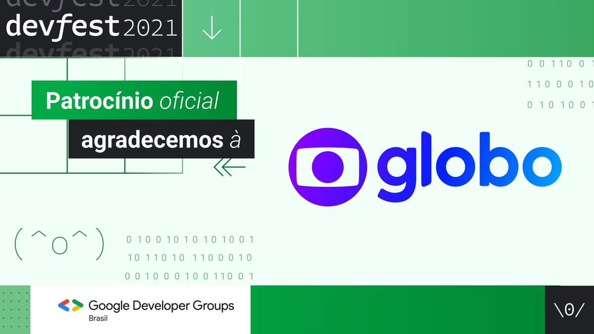 gdguberlandia's tweet photo. Temos orgulho de apresentar a Globo como patrocinador oficial do DevFest Brasil 2021 💙
O DevFest Brasil ocorrerá entre os dias 05 e 07/11 🥳😍
As inscrições são gratuitas! https://t.co/K8RYxfuKzS
#DevfestBR2021 #DevFest #DevFestBrasil #GoogleDevelopersGroup #DevFest2021 #GDG https://t.co/tm4MGxmIro