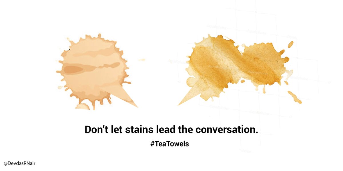 DevdasRNair's tweet photo. Don't let stains be conversation starters. @OneMinuteBriefs #TeaTowels https://t.co/GF4QSTKcvM
