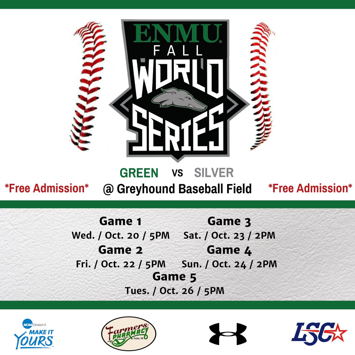Coach_Doo's tweet photo. Game 2 tonight, come out and show your support! #GreenSquad @ENMUBaseball https://t.co/qxCGXaCA1N