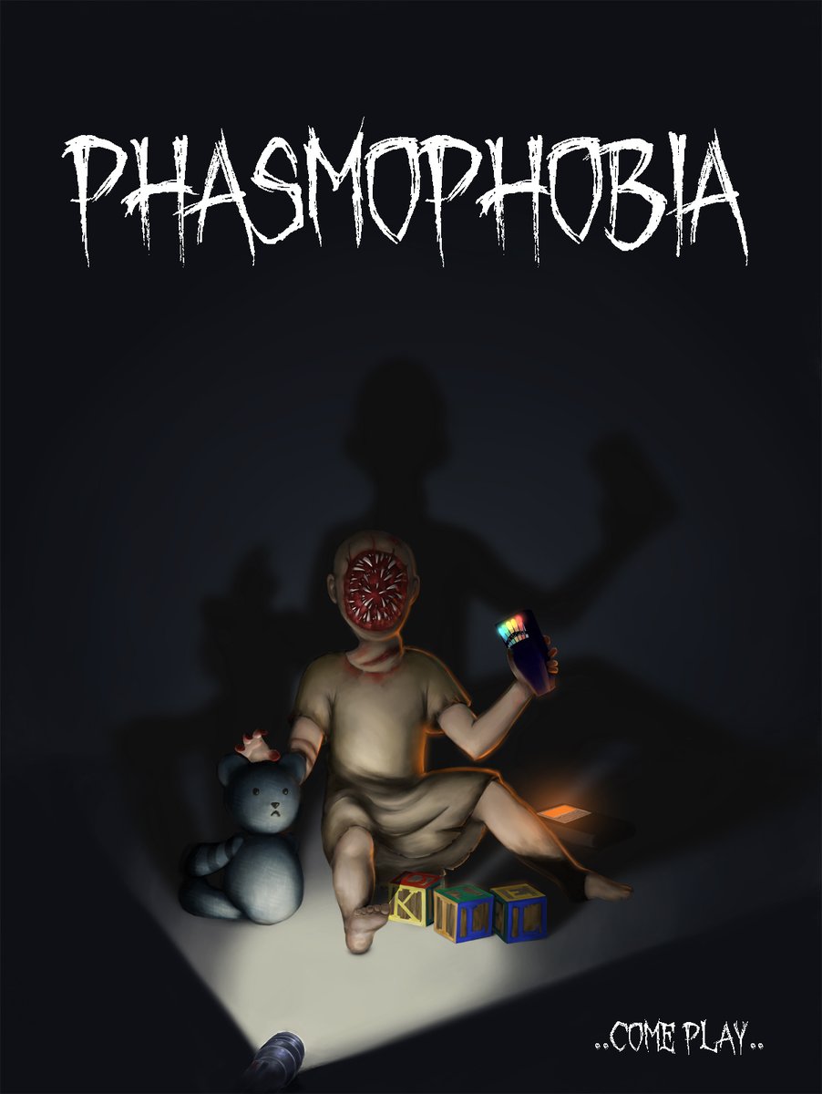 freezdriedchimp's tweet photo. My entry into a poster design contest for a game by the same name :)

#kineticgames #phasmophobia #phasmophobiagame #phasmophobiagames #phasmophobiaart #phasmophobiafanart #digitalart #digitalillustration #digitalpainting https://t.co/iqT1xjo5sh