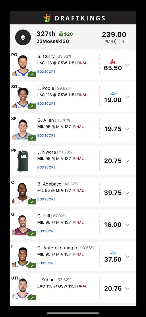 Sharps_Only's tweet photo. This isn’t a coincidence. Both #DraftKings and #FanDuel cash AGAIN.

We continue to dominate NBA #DFS year after year and by simply liking this tweet we will add you to our group for a free 2 week subscription!!

#GamblingTwitter #NBA75 https://t.co/hm6M8VaunI