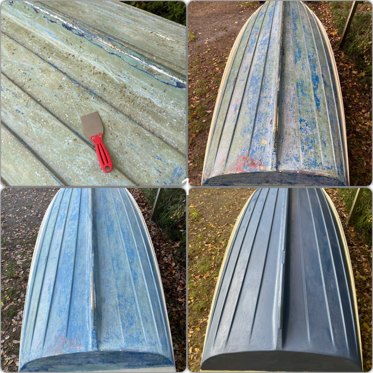 OscarDronjak's tweet photo. Autumn project. 🍂🍁🚤
Top L is before I scraped it. Top R is after the pressure washer. Bottom R after going over it with a steel brush. Bottom L is the final result. Pretty damn satisfied with myself!
#Boat #BoatLove #ImOnABoat #OceanReady #Project #AutumnProject https://t.co/XEMGjpGpac