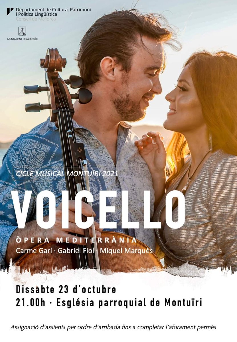 VoicelloDuet's tweet photo. Aquest dissabte 23 tenim una cita musical amb Montuïri ! 🎻🎤
Encara no heu escoltat Òpera Mediterrània?? L'heu escoltat i voleu repetir?? Demà teniu una bona oportunitat de fer-ho a l'Església de Montuïri a les 21h i gratuït!! ✨
@ajmontuiri @culturamallorca #cultura #Mallorca https://t.co/zkBIzw2GwA