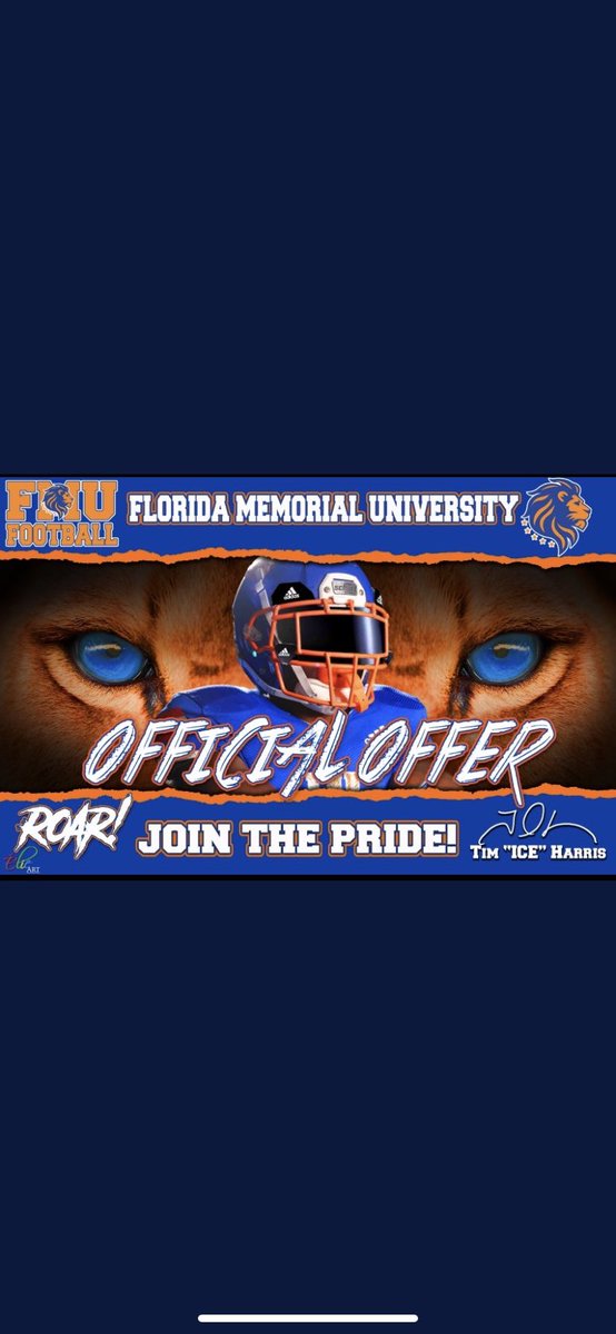 Blessed to revive an offer from Flordia Memorial University. 🔵🟠 <a href="/GoFmuLions/">FMU Lions Athletics</a> @Craigbaker2626 <a href="/Abaskerville_7/">Coach Baskerville</a> <a href="/BakariBlunt/">Coach Kari</a>