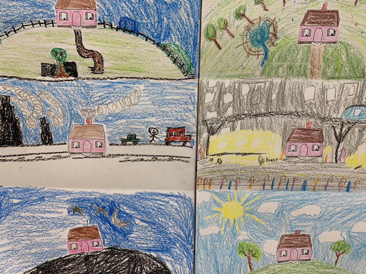 Arrowhead 2nd graders celebrate The Little House, one of my favorite books,  in some hallway art!