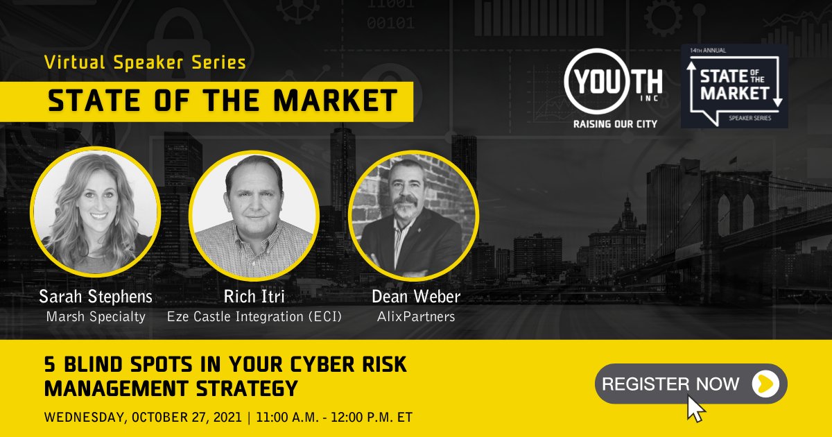 Youth INC (@youthinc_nyc) on Twitter photo There are only a few days left to join Sarah Stephens, Rich Itri, and Dean Weber as they kick off our Virtual State of the Market Speaker Series!
REGISTER NOW: buff.ly/3ljWl0K
This session is brought to you by <a href="/MarshMcLennan/">Marsh McLennan</a>, <a href="/ECI_1995/">ECI</a>, and <a href="/AlixPartnersLLP/">AlixPartners</a> There are only a few days left to join Sarah Stephens, Rich Itri, and Dean Weber as they kick off our Virtual State of the Market Speaker Series!
REGISTER NOW: buff.ly/3ljWl0K
This session is brought to you by <a href="/MarshMcLennan/">Marsh McLennan</a>, <a href="/ECI_1995/">ECI</a>, and <a href="/AlixPartnersLLP/">AlixPartners</a>