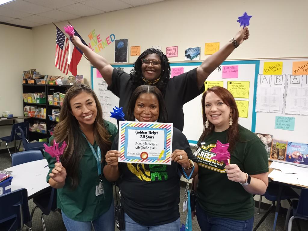 The constant positive attitudes from the leadership team <a href="/GreenwoodKISD/">Greenwood Forest</a> get the kids excited to show their core values!! Thanks for celebrating our class today!! <a href="/KleinISD/">Klein ISD</a>