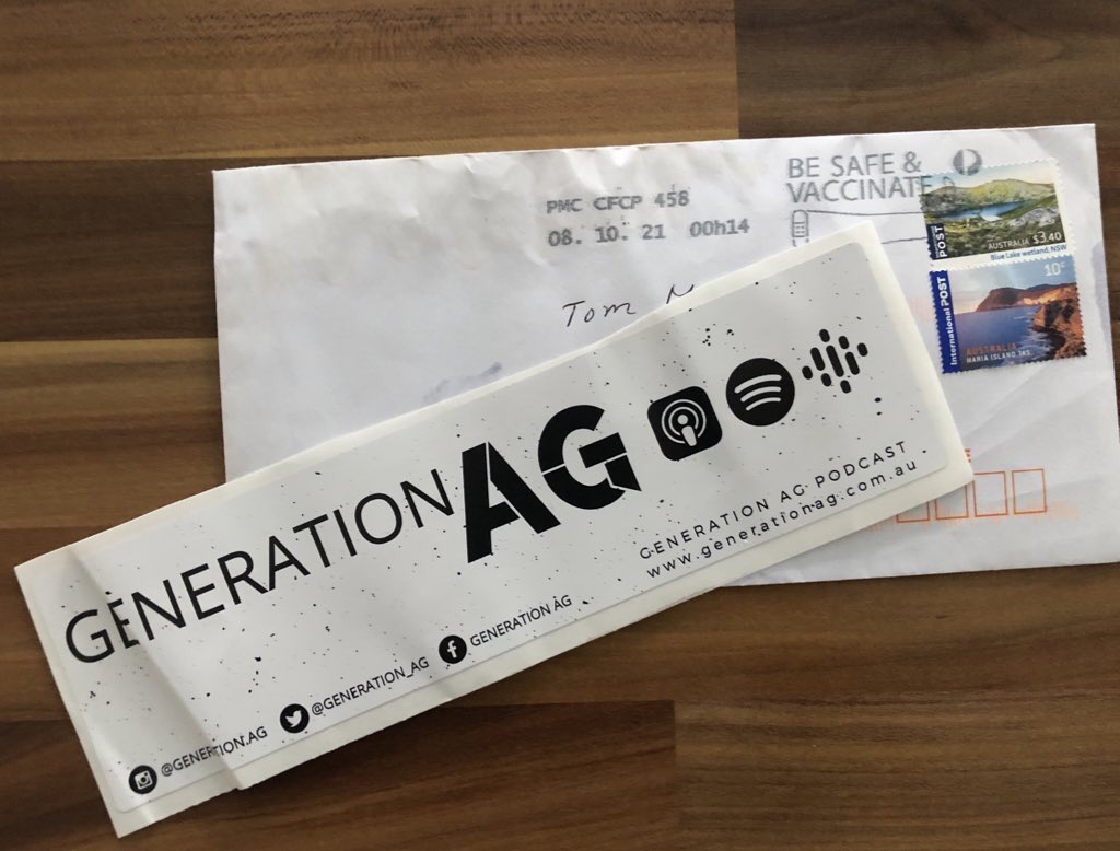 Farmer_Tom_UK's tweet photo. I’ve just received my #GenerationAg sticker so now I’m part of the @generation_ag family right @KaylaEvans93, @laviniawehr?

 Guys - you can listen again to my chat with Kayla at https://t.co/jZ2zRU5UWO https://t.co/y3eZB07AXu