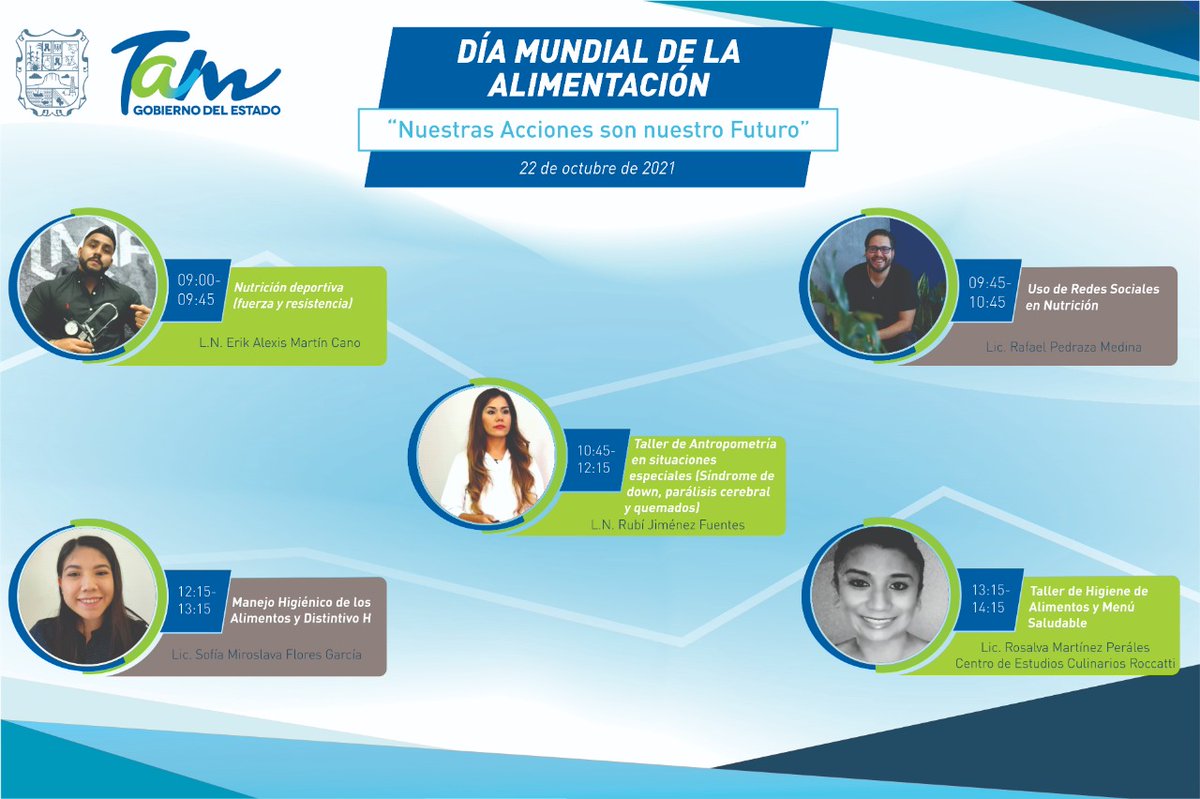TamaulipasSalud's tweet photo. Hoy concluye el curso virtual de nutrición “Día Mundial de la Alimentación, nuestras acciones son nuestro futuro”, ingresa al enlace https://t.co/xjh0RUq0cT e infórmate sobre nutrición deportiva, manejo higiénico de los alimentos, taller de antropometría en situaciones especiales https://t.co/7iT4LF8R9W