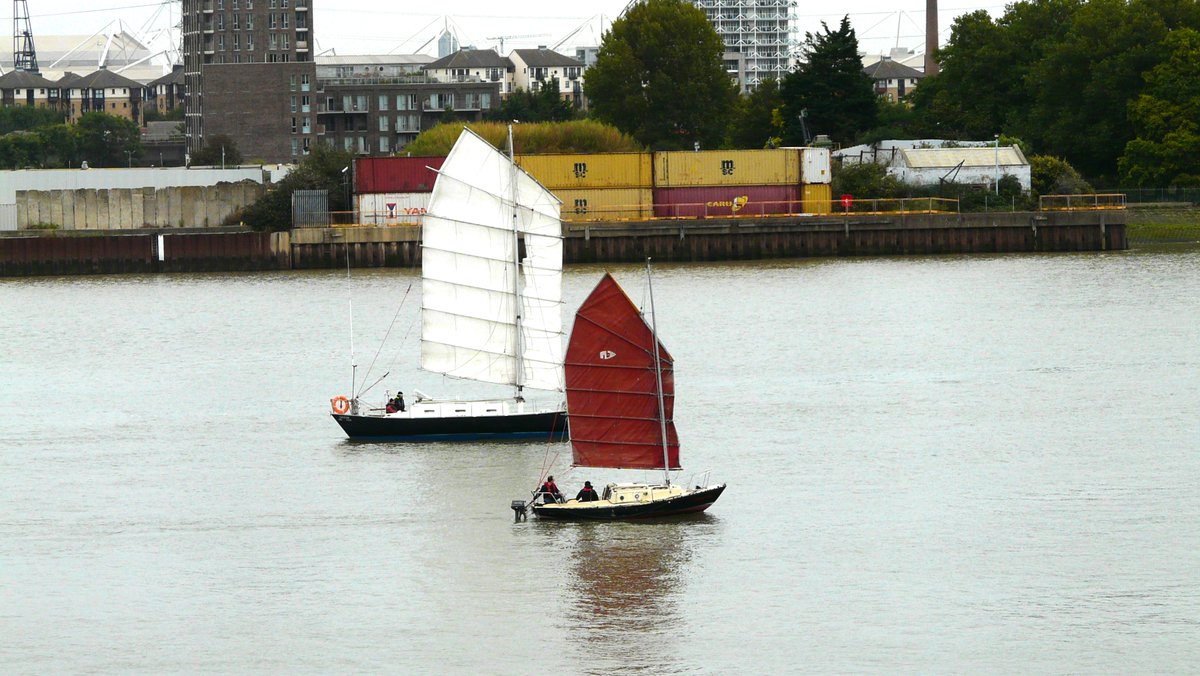 GreenwichYC's tweet photo. Greenwich Yacht Club has a large fleet of #sailboats mainly #sloops and #gaffrigged #boats
This photo captures the only two #junkrigs at the club https://t.co/rLpr51l7Yb