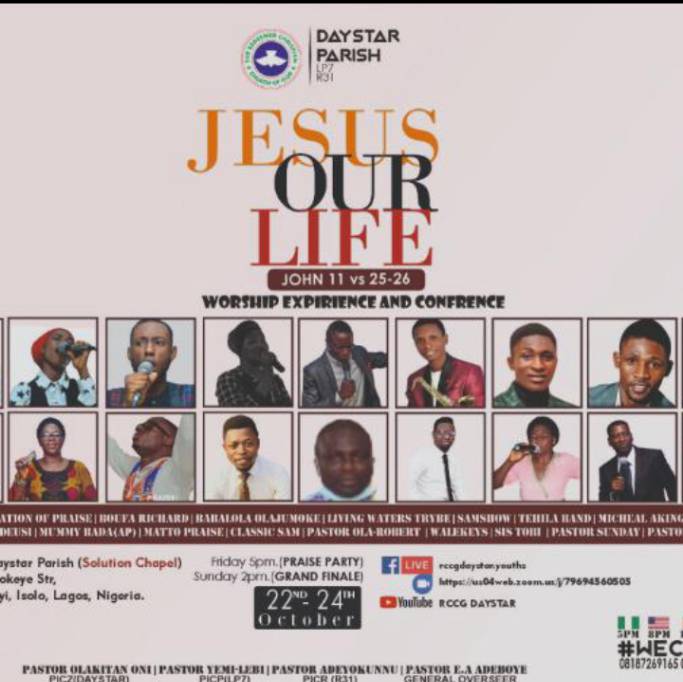 RccgdaystarI's tweet photo. 2Hours to go.....
#WEC2021 
Are you ready?
RCCG DAYSTAR Parish is the venue and 5pm is the time
Come and be blessed https://t.co/HSXYzqoaTO