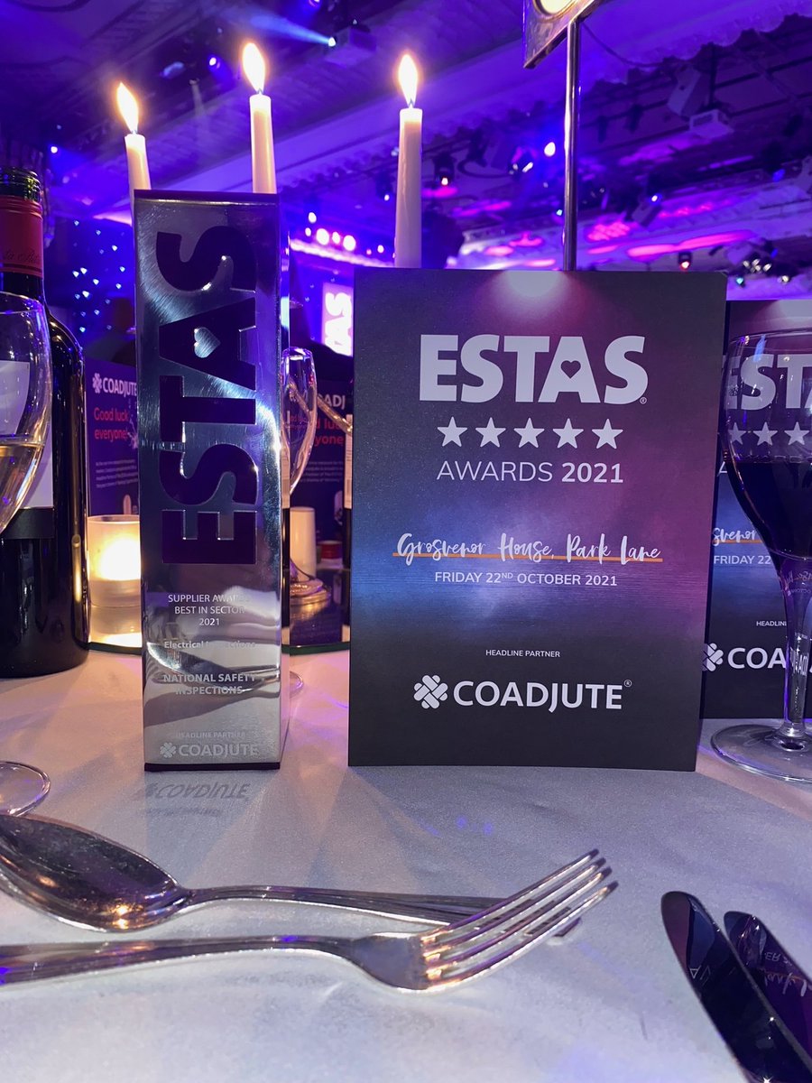NSInspections's tweet photo. WE’VE WON! 🏆 We are super proud to announce that we have WON the Best In Sector at the ESTAS for the 3rd year running for our OUTSTANDING customer service. The ESTAS are the biggest award scheme in the UK residential property industry.
#theestas #electricaltesting #estas https://t.co/6LXdxKa47C