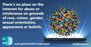 CarersWSussex's tweet photo. It's #GetSafeOnlineWeek This year, it's all about voicing your opinions, beliefs, &amp; agreement/disagreement in a balanced, objective, tolerant way, &amp; also considering others’ feelings before posting or publishing anything about them #onlinerespect https://t.co/rMNDtno5qi https://t.co/oNnFPYxN6e