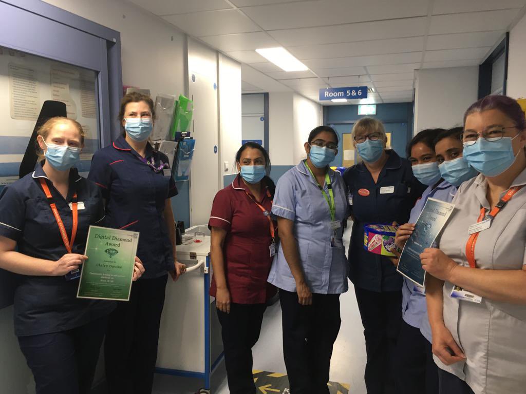 eRecordsUHL's tweet image. 💎 Latest Digital Diamonds Awards 💎🎊
Congratulations 🎉 to Claire Davies and the rest of the team on Ward 16 at LRI! 🎉🙌🏻
Claire and her team have been recognised for safe patient discharge by using @nervecentrehq and ensuring all process is completed ✅
#HarmFreeCare