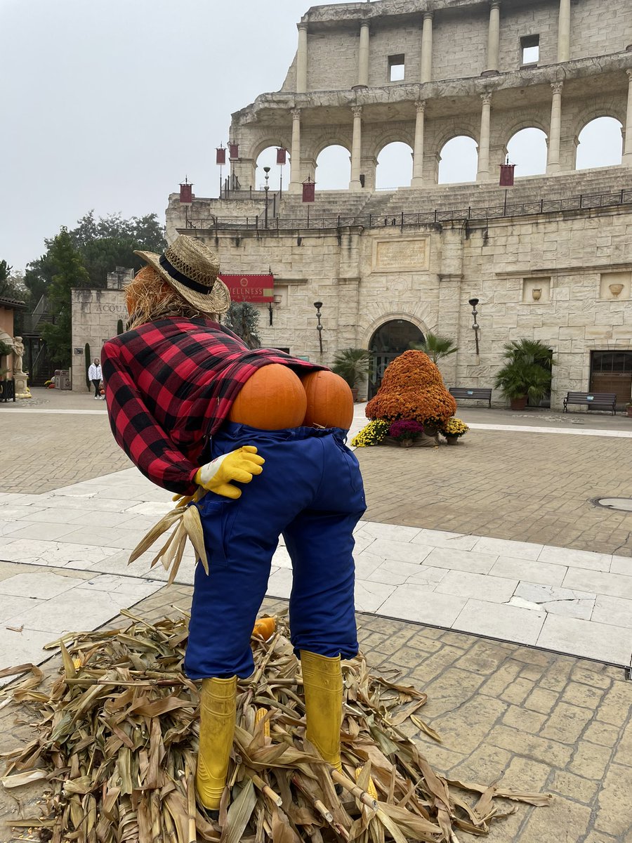 JessicaYouTile's tweet photo. Who’s idea was this? 🤣 It’s so funny 😂 #europapark #hotelcolosseo #halloween https://t.co/XC0P9sj8PR