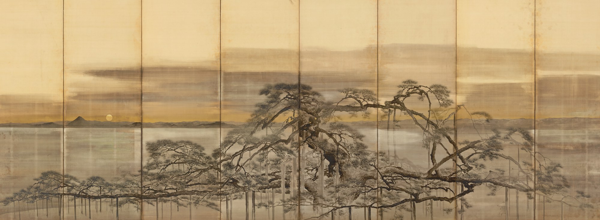 画集　岸竹堂　限定500部　アート　昭和　古書　美術品解説　カラー 岸竹堂 月下柳蛍図 | 古美術瀬戸