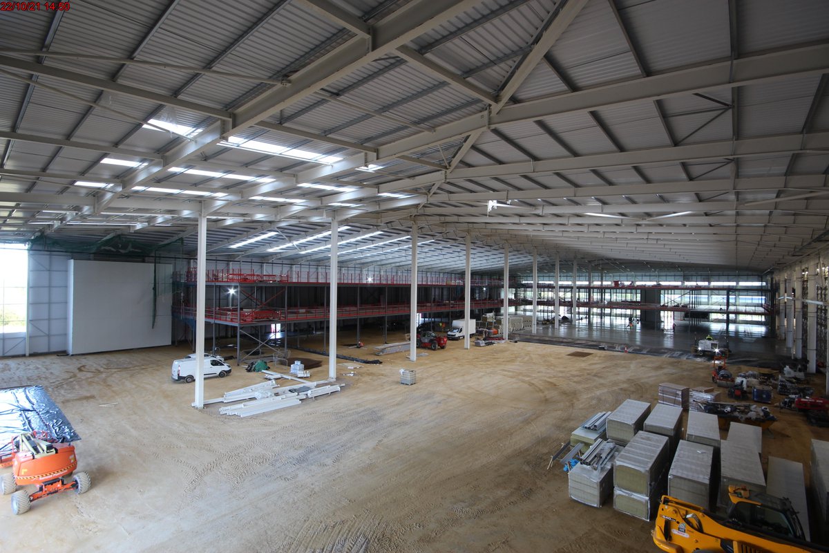 Great to see the progress being made on this 102,000sqft extension for City Electrical Factor, Biggleswade. Works comprise a new mezzanine floor, racking installation &amp; full M&amp;E fit-out all connected onto the existing structure &amp; operating space in a live environment