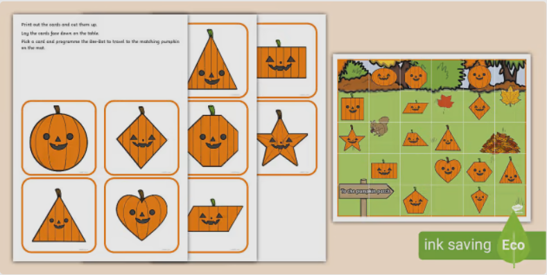 TwinklKS1's tweet photo. This New #pumpkin shape mat is compatible with #BeeBots and other programmable robots.๐๐ค
It would make a fantastic themed #coding activity for your class this #Halloween.
๐
https://t.co/hBRPMniW7v
#KS1Computing #Computing #KS1Coding #KS1Teacher https://t.co/CrrNjSv3MN