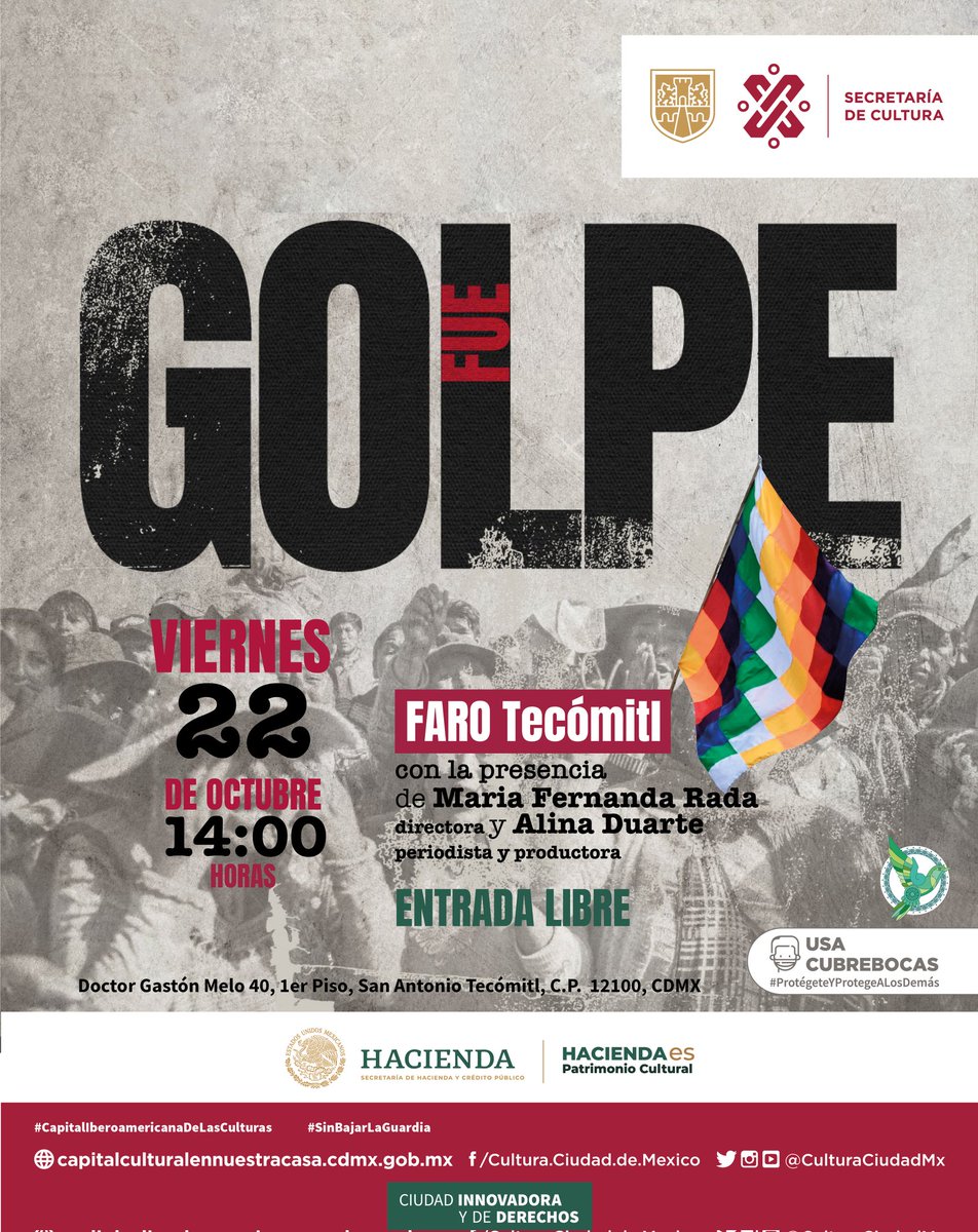 FueGolpe's tweet photo. Continuamos los estrenos por Ciudad de México, hoy el equipo estará en @FaroTecomitl https://t.co/wYnTrDYZmm
