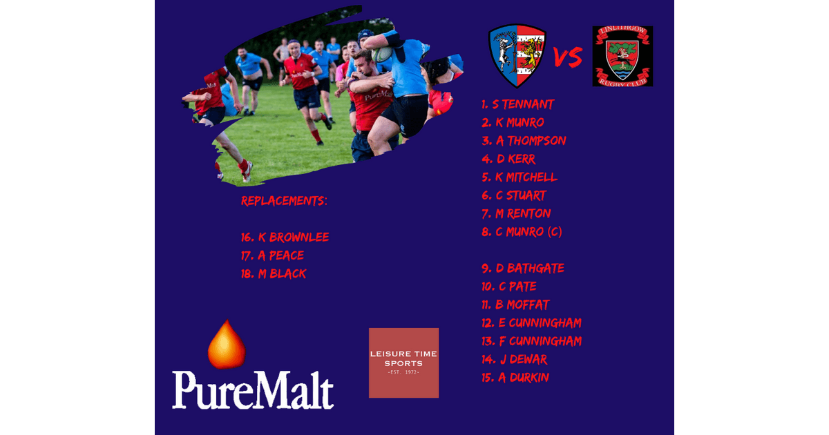 HaddingtonRFC's tweet photo. 1st XV Squad Selection vs. Linlithgow on 23rd October 2021 (Neilson Park).
Go well lads!
https://t.co/R3TIUAqJv4 https://t.co/sypsY1g1gx