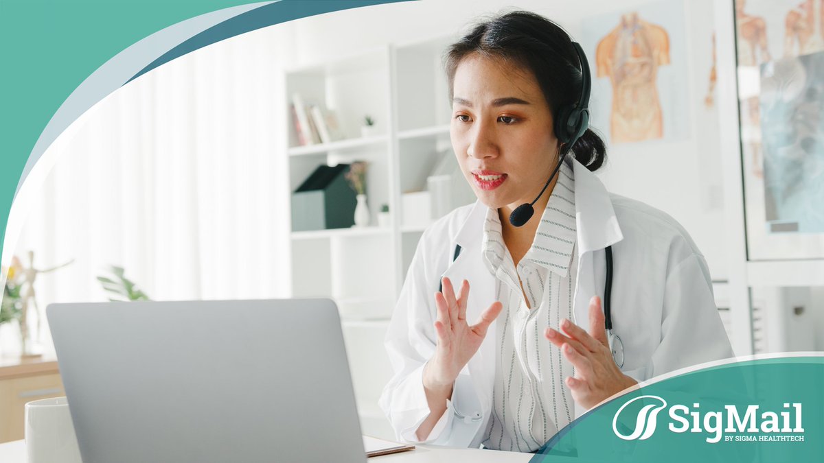 SigmaHealthTech's tweet photo. Post COVID, the healthcare industry is integrating tech in virtual communication. 

Solutions like #SigMail convert in-person visits to virtual ones with secure messaging – improving #patientcare &amp; reducing burnout. 

Find out more at https://t.co/pmUXFrdKVm https://t.co/1axKntDYoN