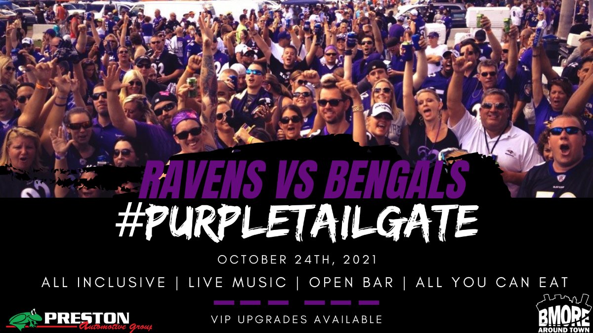 It's PURPLE FRIDAY!!!  Join us this Sunday for another epic #PurpleTailgate! 😈🏈🍻🍔 - mailchi.mp/bmorearoundtow…