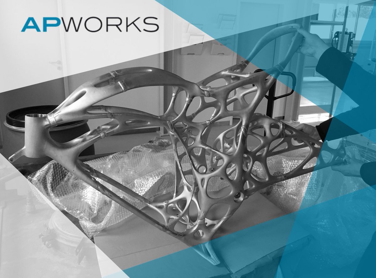 Making the Light Rider (16/25)
Completed welded assembly:
Now here is the really exciting part. The Scalmalloy frame comes together as a fully welded assembly and the vision of our engineers starts to become a reality! 
apworks.de