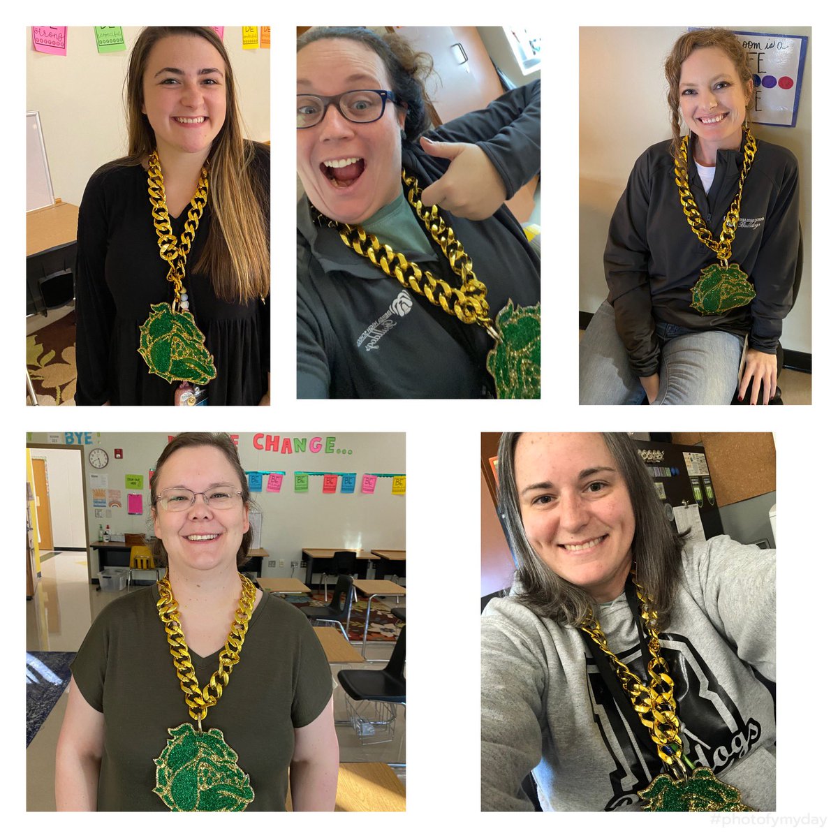 MrShinpoch's tweet photo. The SPED department @berea_high is representing the department battles chain after winning the college spirit competition this past Month! Halloween costume battle is coming up next week, wonder if they can hold on to the chain. https://t.co/EUlGW2RRMQ