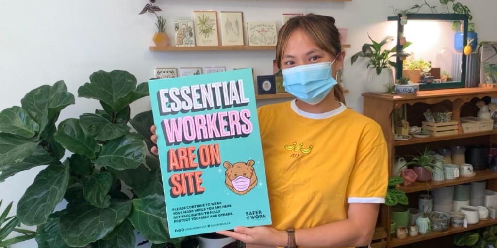 saferatworkla's tweet photo. Find new treasures exploring LA’s small businesses this weekend! But first, get your vaccine to protect yourself and our essential workers. #saferatworkla #la #saferatwork #smallbusiness #shoplocal https://t.co/xNgbYy0Jn1