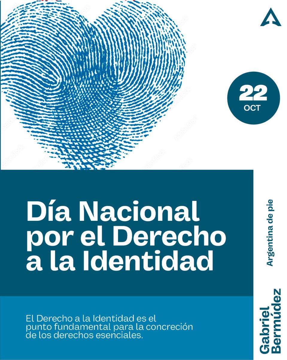 bermudezgok's tweet photo. 🗓️ 22 de octubre: #DíaNacionalPorElDerechoALaIdentidad 
📝La Ley 26.001, sancionada por el Congreso Nacional en el año 2004, decretó el "Día Nacional por el Derecho a la Identidad" para conmemorar la lucha de las Abuelas de Plaza de Mayo. 

#FloreceIdentidad 🌷
#Abuelas44Años  ❤️ https://t.co/i6oK1Pw5Lw