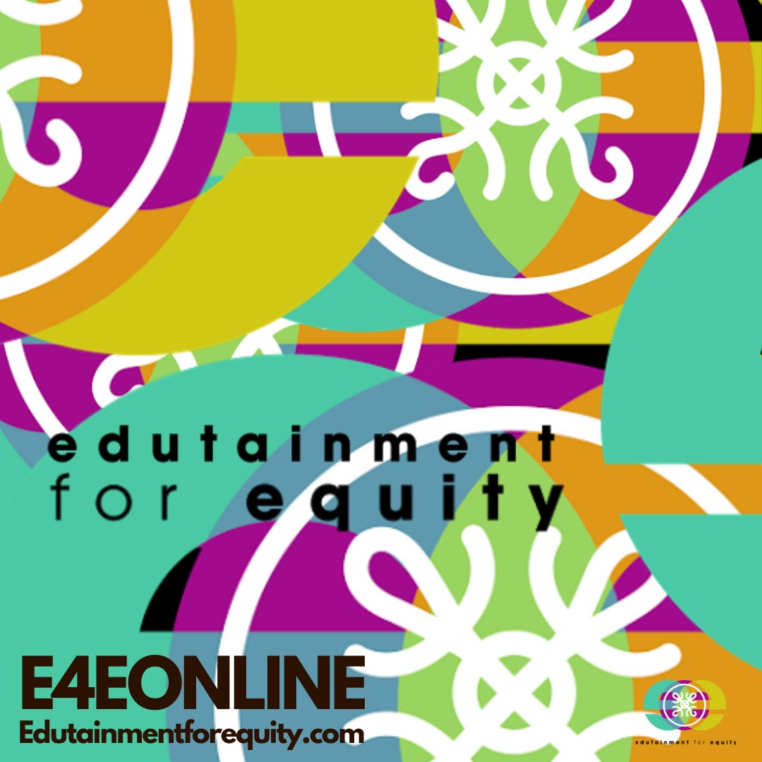 The #Edutainment for #Equity logo has the #adinkra symbol #funtunfunefudenkyemfunefu or the Siamese Crocodiles in the middle. The symbol is Ghanaian and it means #unity in #diversity and #democracy.