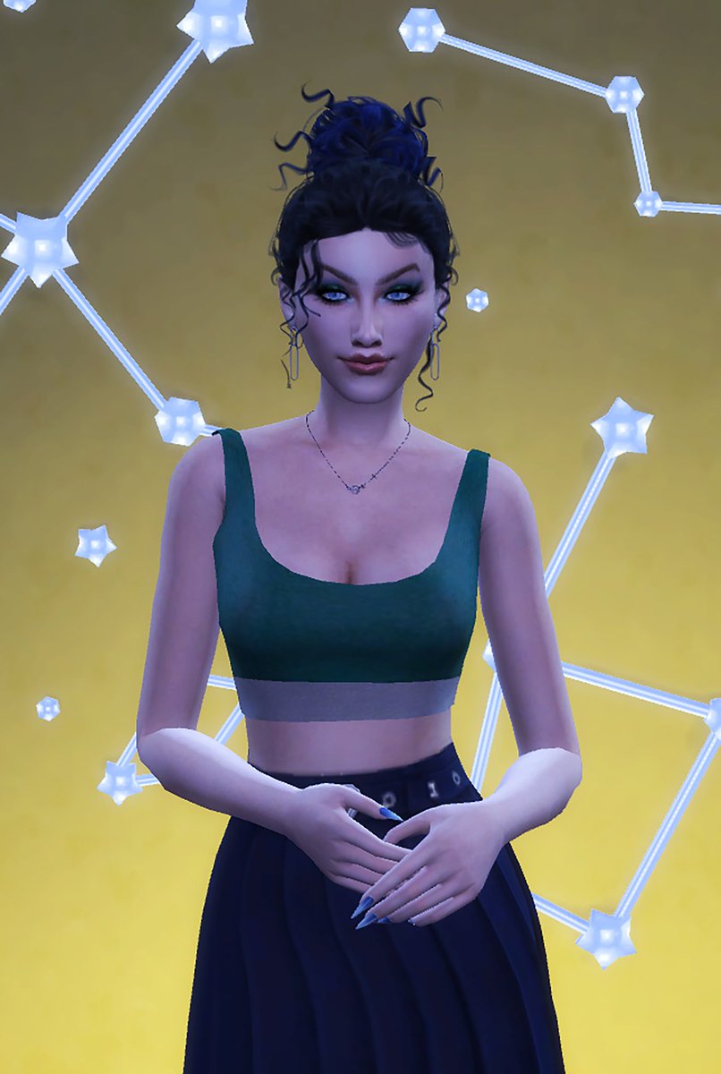 SarahRIrving's tweet photo. I made my first piece of CC! The top is just super basic so I could practice with Marvellous Designer and Blender. But it actually worked! I’m so proud, it’s baby steps but still progress! #ShowUsYourSims #Sims4 #SimsCreatorsCommunity #Sims4CC https://t.co/Cq9Kf7ms5o