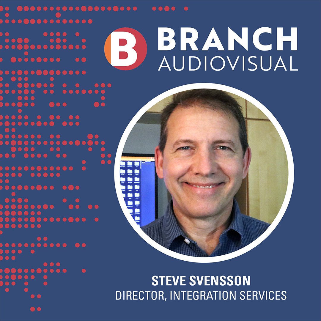 We’re please to share Steve Svensson is joining the team at Branch AV. Steve brings vast experience and expertise to the team and we are excited to have him as a valuable resource.

#hiringandpromotion #integration #audiovisual #growth #branchav
