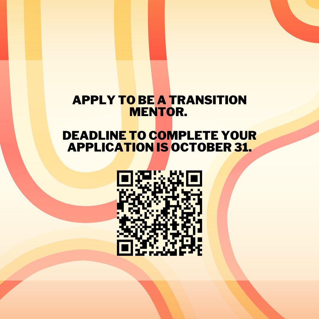 Will you be a Transition Mentors in 2022? YES? Apply to be a mentor before October 31st. 😏☀️