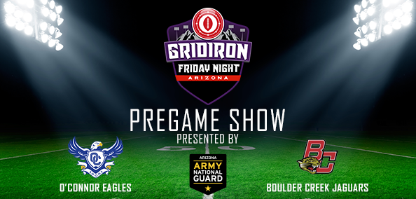 Join us TONIGHT at 6PM for our #GridironFridayNight Pregame Show presented by <a href="/AZNationalGuard/">Pmakerney@aol.com</a> with <a href="/KevinMcCabe987/">Kevin McCabe</a> 🏈 
Tonight's <a href="/AZPreps365/">AZPreps365</a> Matchup: <a href="/oc_football/">O'Connor Football</a> vs. <a href="/bcjagsfootball/">BCJags</a> - who ya got?! 
Link in bio to watch!