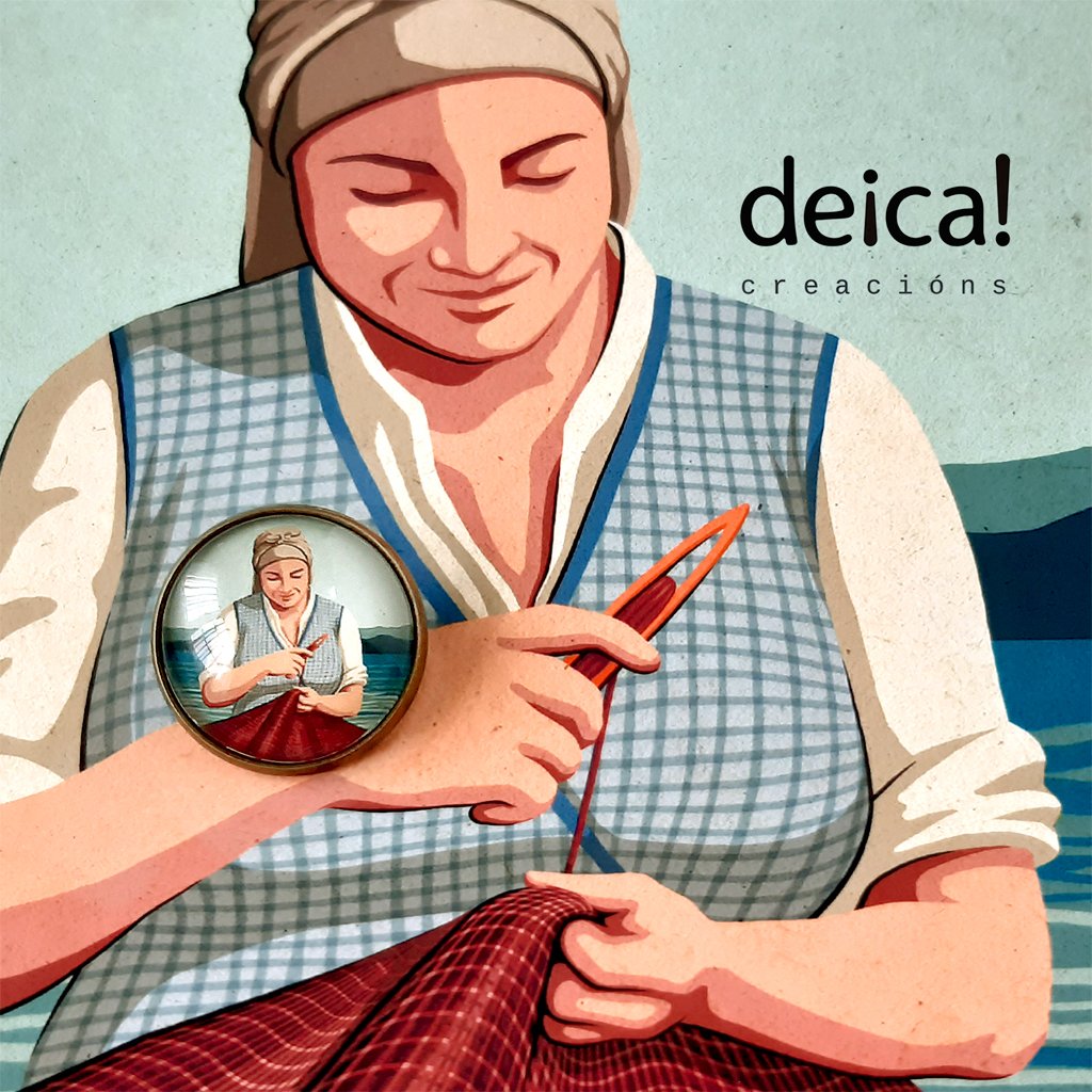 deica_creacions's tweet photo. #Redeira é tamén unha das ilustracións do 2019. 

Longa vida ás Redeiras, ás reais e ás metafóricas! 

🛍 https://t.co/0pd4BaawRg
🎨 @iriaribadomar

#deicacreacions #mandil #atadora #galiza #deseñogalego #artesaniadegalica  #iriaribadomar https://t.co/tuZ6sufVW5