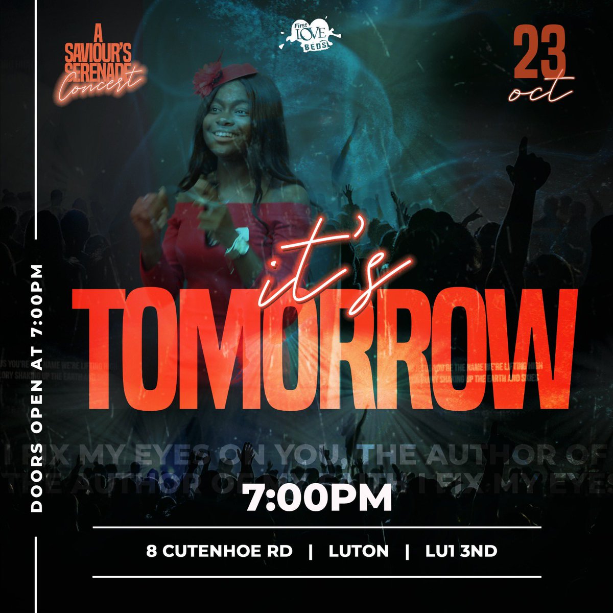 FirstLoveBeds's tweet photo. This time tomorrow, we’ll be enjoying a night of worship 🙌🏾🙌🏾🤩🤩 

See you there 🤗🤗 Doors open at 7PM. Free entry for all https://t.co/Qu89oZ4GQc