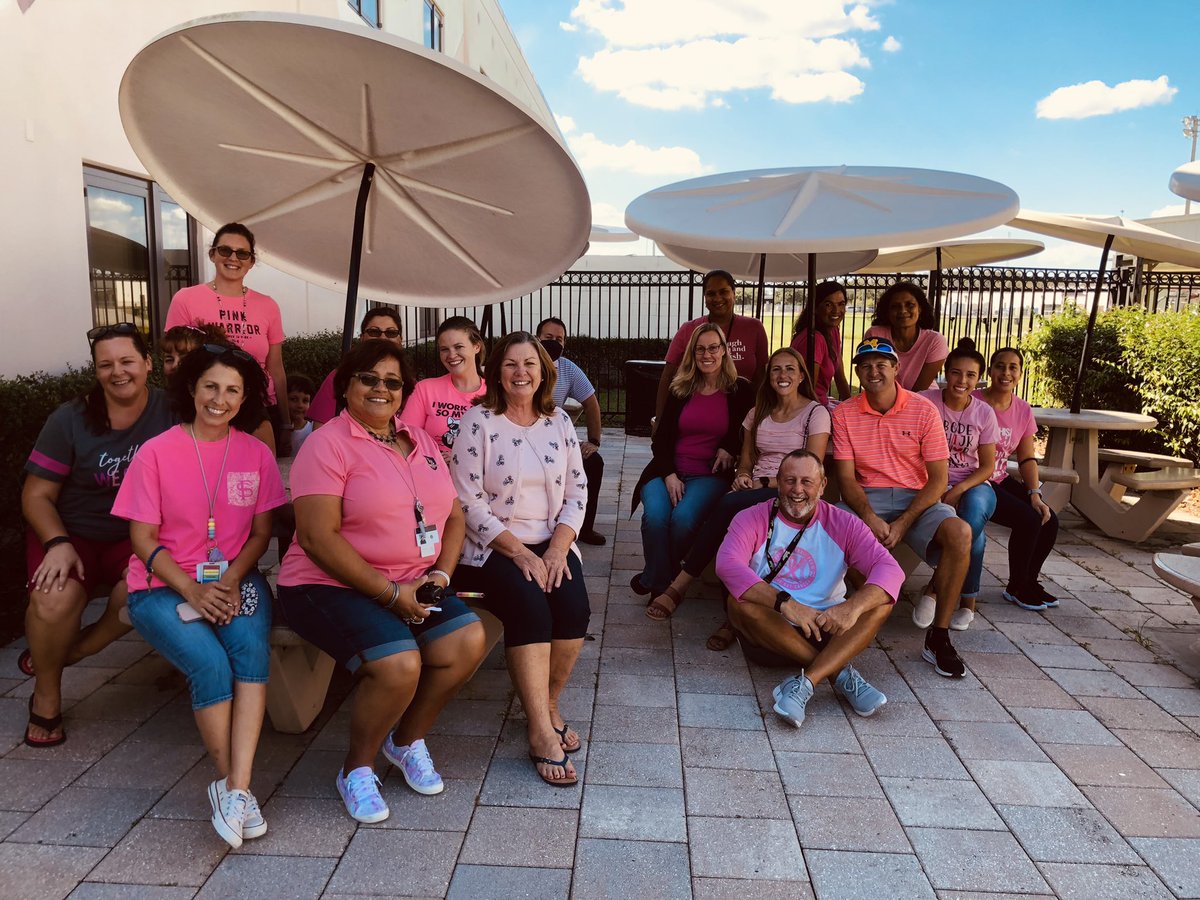 TurnerBartelsK8's tweet photo. PINK’d out staff members in honor of Breast Cancer Awareness 💗👚👛@HillsboroughSch @HCPSEmployeeBen https://t.co/OeyiYFsEzO