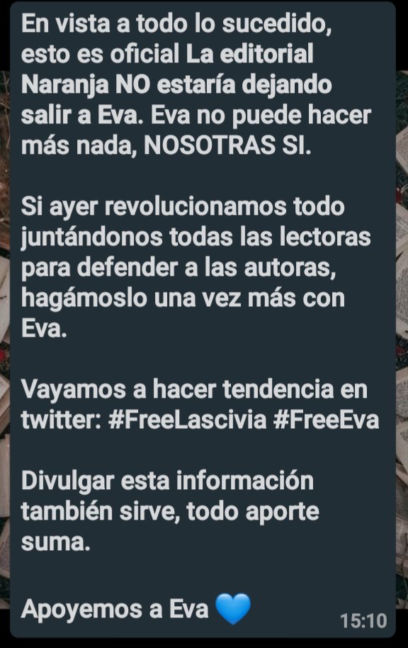 AnyarisP's tweet photo. Ella se quiere y hay que respetar su decision.
#FreeLascivia 
#ENisOverParty 
#FreeEva 

@EditorNaranja https://t.co/2mVuQkHb7N