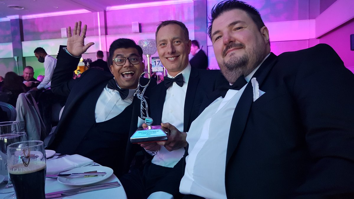 Absolutely buzzing to win the Best customer excellence award. Great endorsement for the team #belfastchamberawards #insideversion1