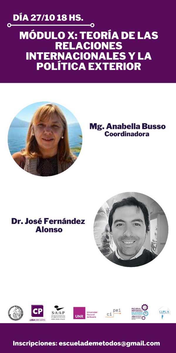 📖 MÓDULO X: Teoría de las Relaciones Internacionales y de la Polìtica Exterior📖  
 
Los/as invitamos a participar de una nueva reunión plenaria de la Escuela de Métodos en Relaciones Internacionales de <a href="/CpoliticaUBA/">Ciencia Política - UBA</a>