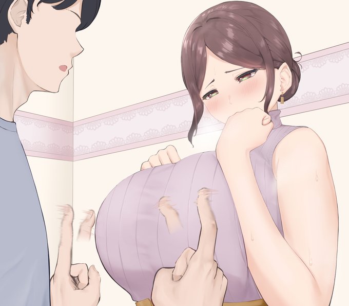 熟女を乳首責め 