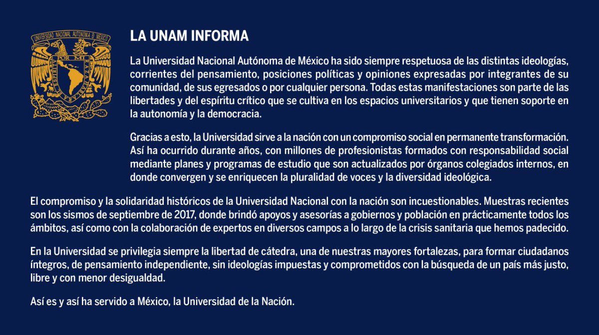 #BoletínUNAM La UNAM informa > bit.ly/3Ggg61J
#VacúnateYPonte😷