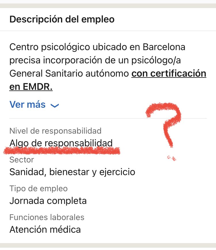 Em surt publicitada una oferta laboral amb un nivell de responsabilitat certament imprecís…