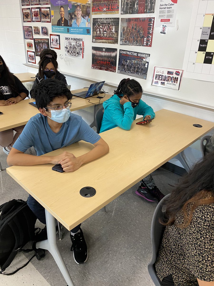 Herndon High School Cyber Hornets competing in the first round of the Cyber Patriot competition. Second year but we have two regular team and one JROTC team.